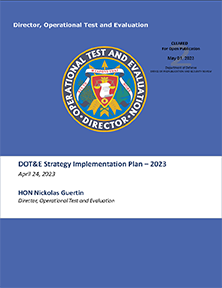 Cover image of DOT&E Strategy Implementation Plan – 2023